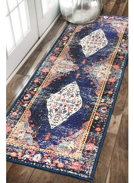 Status Contract Status Contract 3D Printed Persian Carpet (Multicolour, Polyester & Polyester Blend, 3x5 Feet)  - Image 2