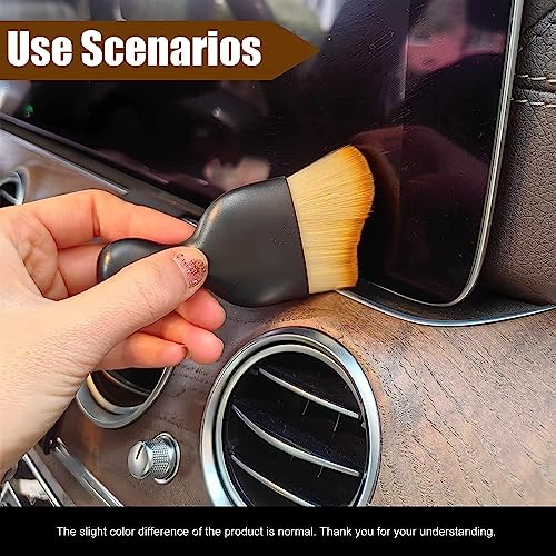 Kitssential® Car Interior Detailing Soft Brush Detailing Interior Auto Interior Soft Hair Removal Brush Scratch Free, Cleaning Dashboard Curved Design Universal Car Brush Tool (Pack of 1) - Image 5