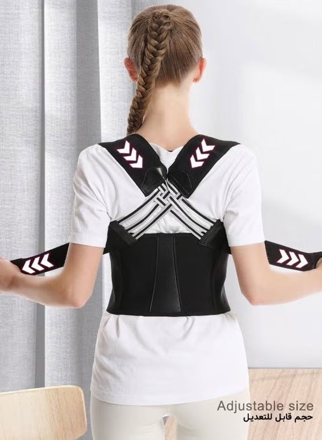 Back Brace and Posture Corrector Back Straightener Belt Back Support Helps Hunchback Correction and Relieve Shoulder Neck Back Pain  Size L - Image 3