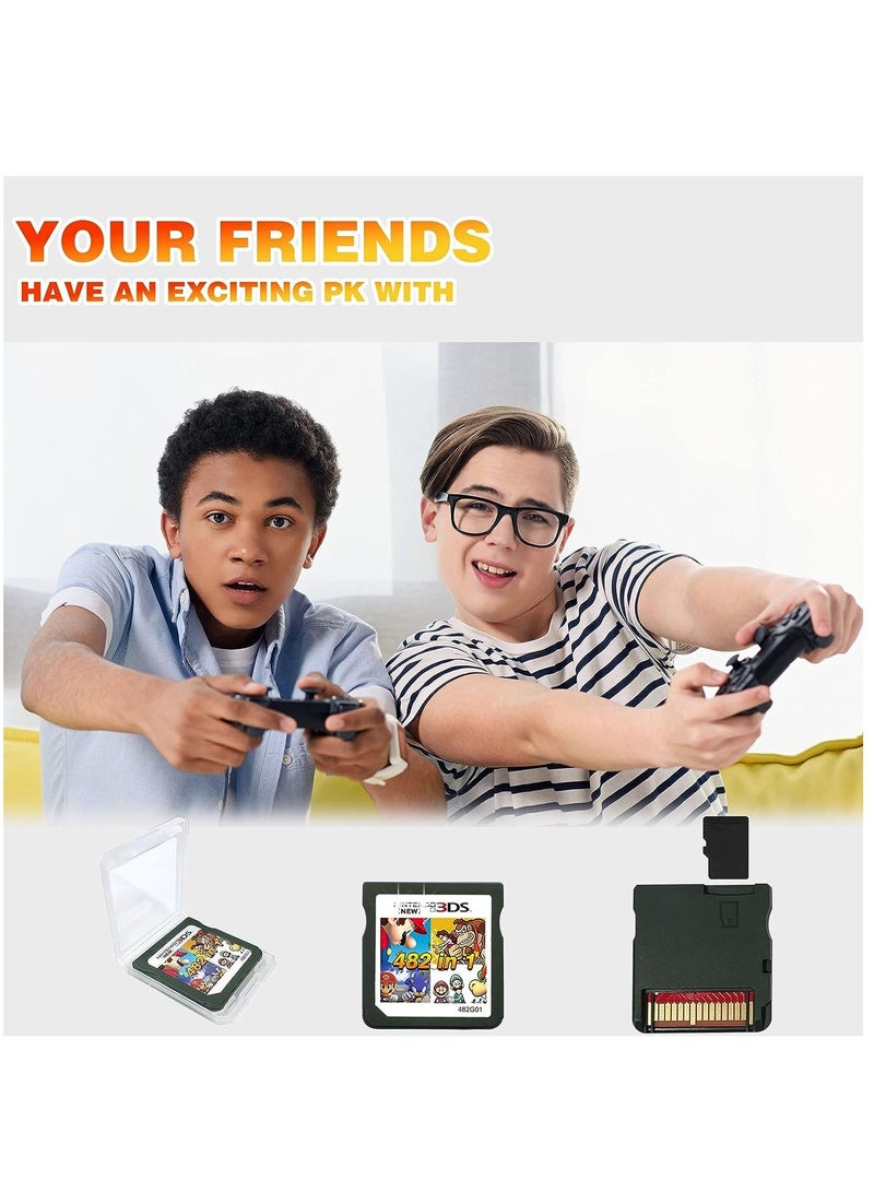 Y&D 482 in 1 Game Card, Super Combo Cartridge, Card Containing Classic Nostalgic Games, Pack Combo, Suitable for Most DS / 2DS 3DS Console of Consoles - Image 2