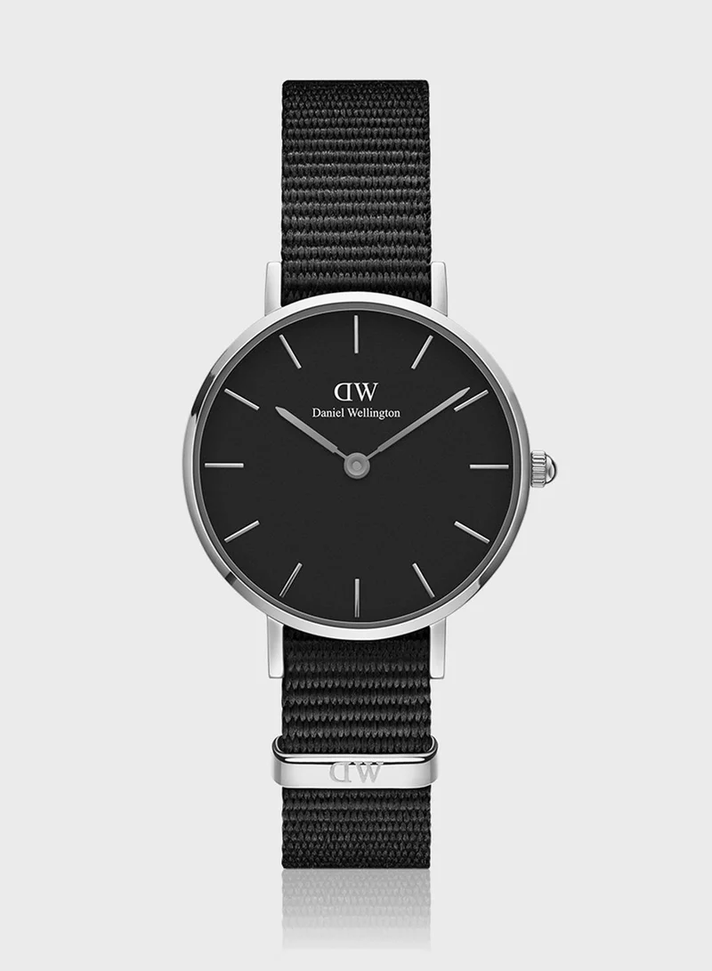 DANIEL WELLINGTON Petite Cornwall Silver Black 28mm Watch