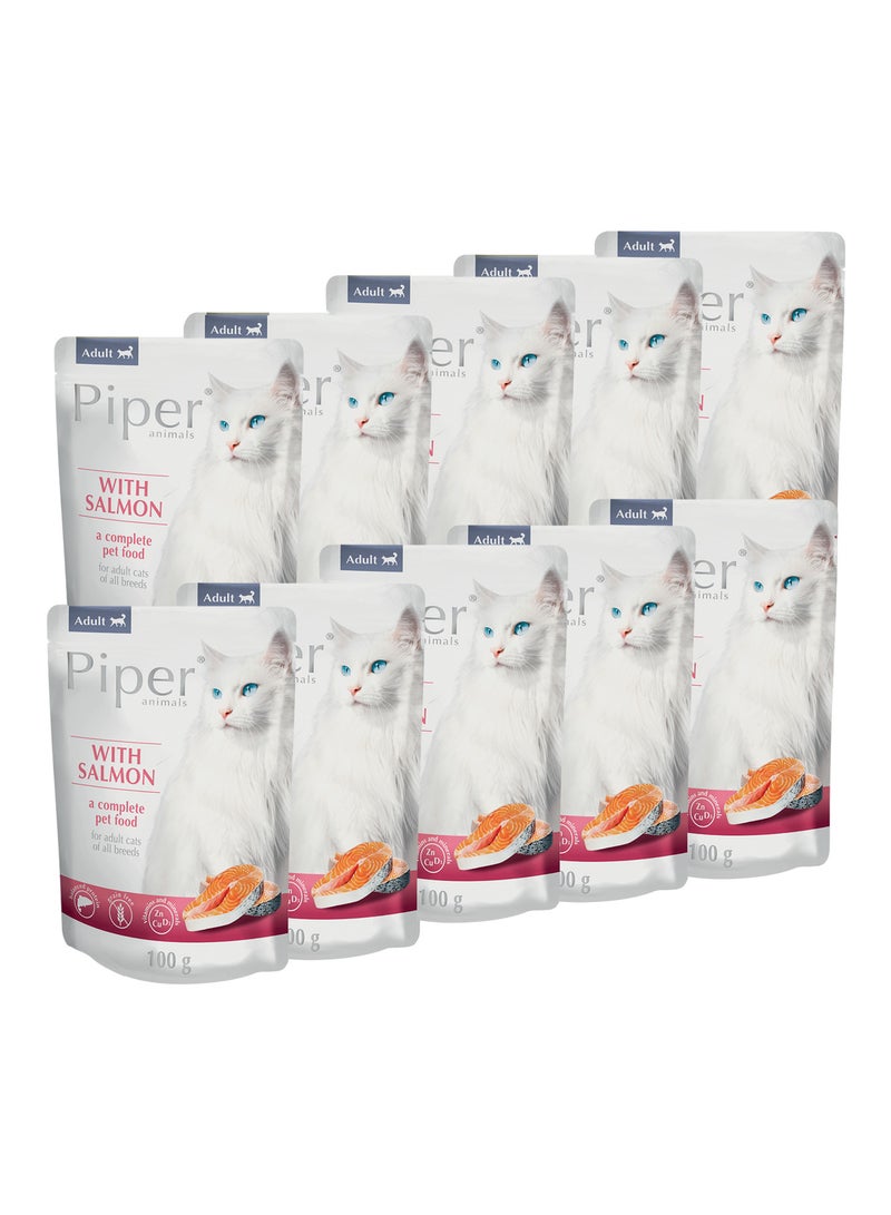 PIPER CAT WITH SALMON 10x100 g - Image 1