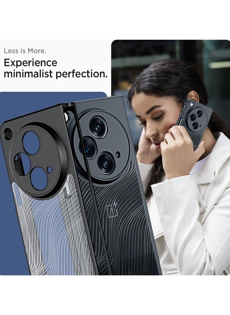 Case for OnePlus Open, Matte Anti Fingerprint Cover for One Plus Open, Shockproof Cover with Screen and Camera Lens Protection, Full Body Protective Case. Black