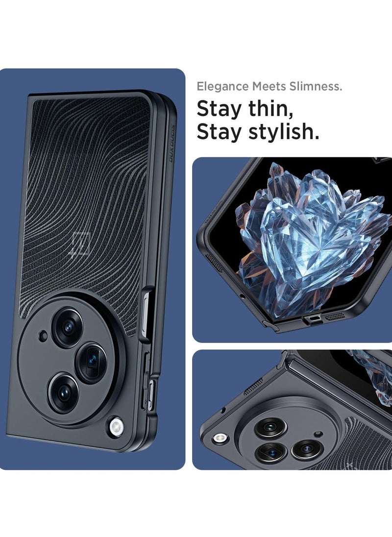 Case for OnePlus Open, Matte Anti Fingerprint Cover for One Plus Open, Shockproof Cover with Screen and Camera Lens Protection, Full Body Protective Case. Black