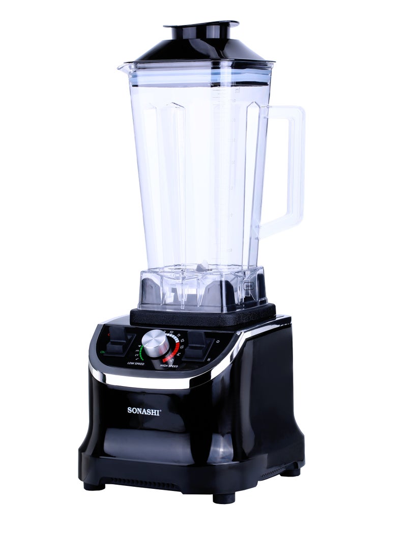SONASHI 2-in-1 High-Speed Blender with 2L Unbreakable Jar | 15 Speeds with Pulse Control & Overheat Protection | Grinding/Blending/Ice Crushing | Blender for Shakes, Smoothies, Nuts and Ice 1000W SB-197 2 L 1000 W SB-197 Black - Image 3