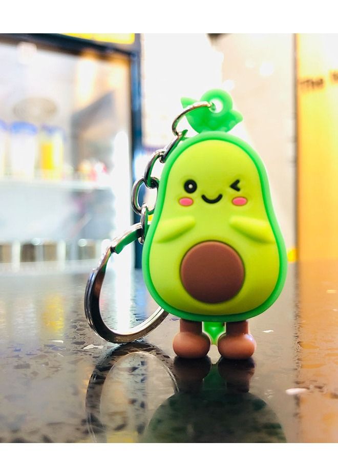 Generic Distinctive cartoon keychain cute accessory keychain with the personality of avocado suitable for the car wallet and bag nice creative gift