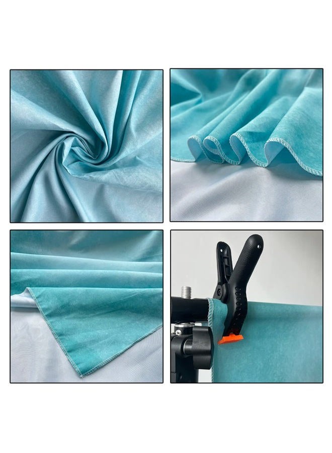 HMTFOTO 5x7ft Aqua Abstract Solid Photography Backdrops Gradient Portrait Photo Booth Background for Photographyer - Image 4