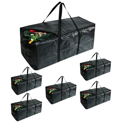 Demao Black Large Moving Bags-6 Pack,Heavy Duty Storage Bag with Handles & Zippers,Foldable Moving Tote Storage Boxs for Clothes,Relocation,College Dorm & Travel Storage-Moving Essentials - Image 1
