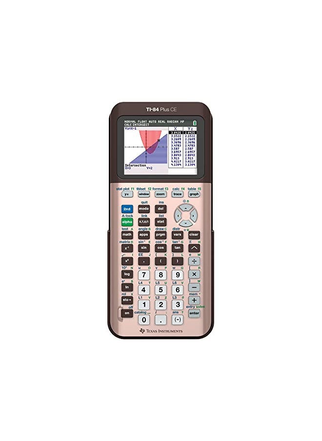 TEXAS INSTRUMENTS Texas Instruments TI-84 Plus CE Color Graphing Calculator, Rose Gold (Metallic)  - Image 1