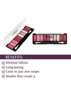 Glam 21 Glam21 Shades Of Trend Eyeshadow Palette ; 10 Highly Pigmented Shades ;Smudge Free & Longlasting ; 13.5Gm Shade 04  - Image 4