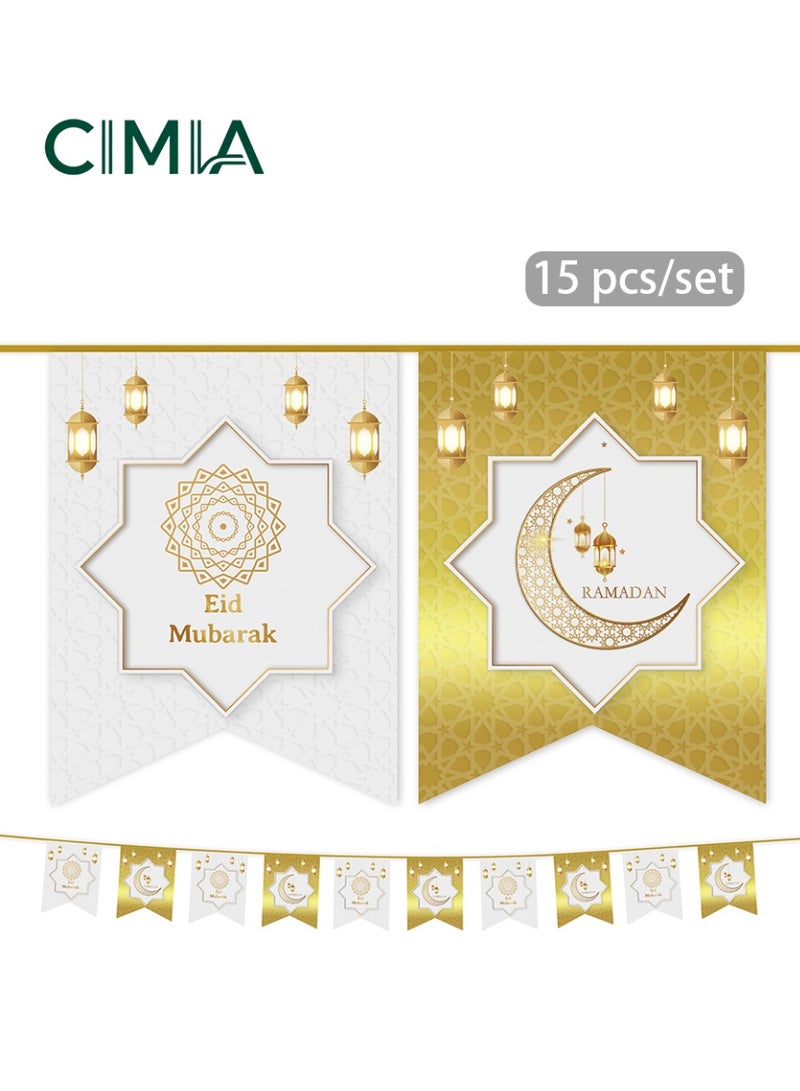 السيميا مجموعة من 15 لافتة زينة احتفالية، زينة العطلات، لافتات من الورق المقوى صديقة للبيئة ومتينة، آمنة وغير سامة، مناسبة للاستخدام المنزلي - Image 2