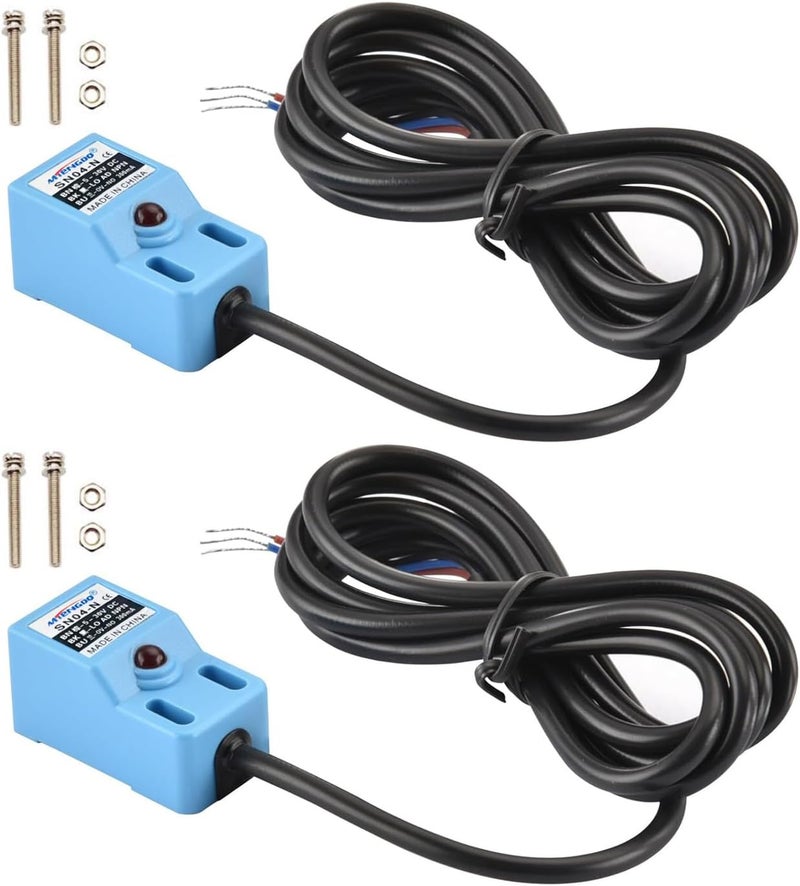 Gebildet حساس القرب الاستقرائي SN04-N NPN NO مفتاح الكشف العادي المفتوح مع حامل SN (أزرق، عبوة 2) - Image 1