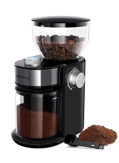 ET-LIFE Electric Burr Coffee Grinder, 18 Grind Settings, Adjustable Burr Mill Coffee Bean Grinder for Espresso, Drip Coffee, French Press and Percolator Coffee, Cleaning Brush Included  - Image 1