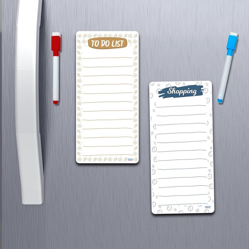 Regalo Casila REGALOCASILA Magnetic to Do List Shopping List Combo Reusable DryErase with 2 Magnetic Marker Pen Fridge Magnet Sticker Kitchen Decoration Home Decor  - Image 2