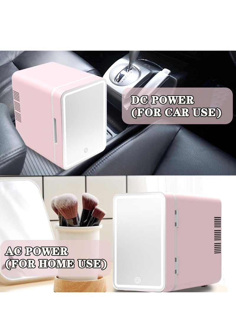 FlashHawk 6L Portable Mini Fridge Cooler and Warmer Small Personal Fridge for Skin Care, Cosmetics, Drinks, Food, Great for Bedroom, Office, Car Fridge, Dorm (Pink)  - Image 4