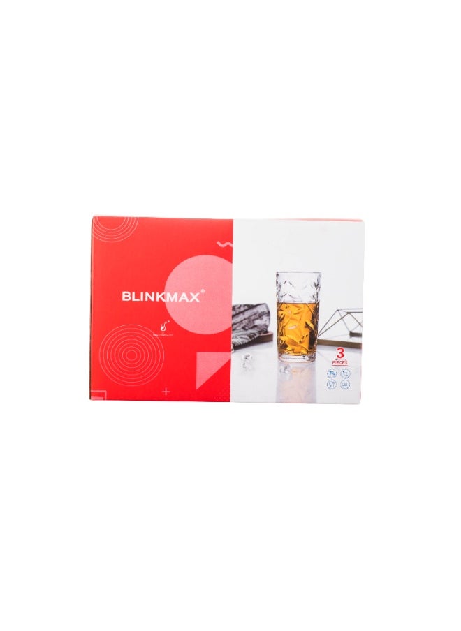 Blinkmax Set of 6 clear glass water glasses  - Image 4