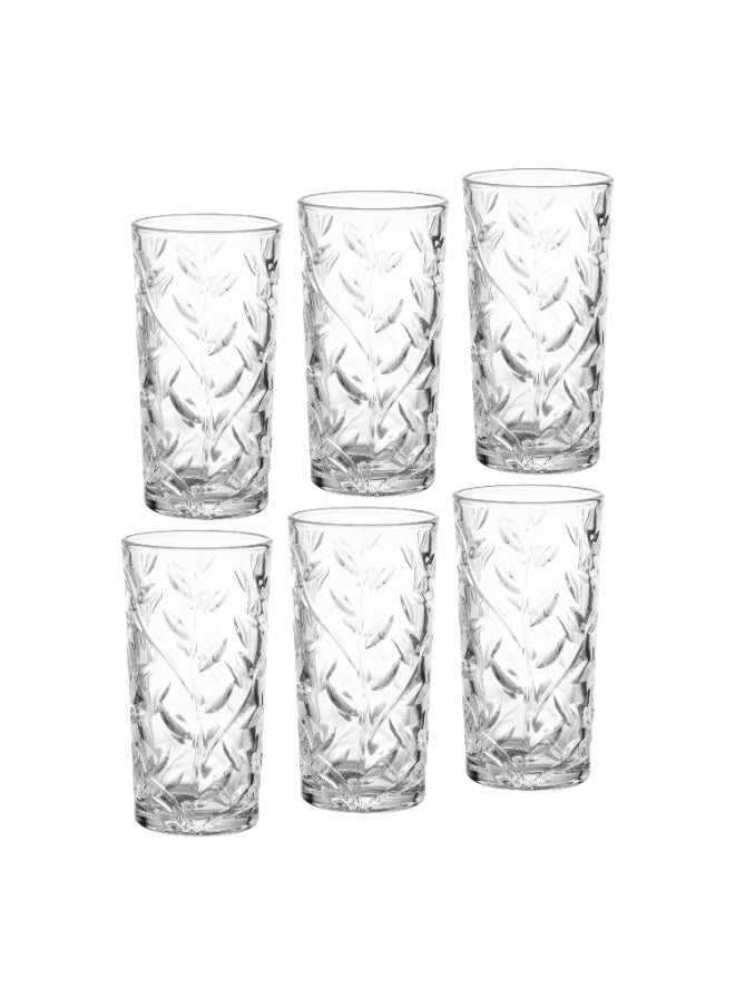 Blinkmax Set of 6 clear glass water glasses  - Image 5