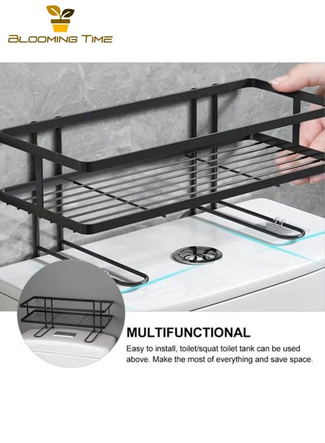 بلومنغ تايم رفوف الحمام ، رفوف المطبخ كونترتوب خالية من لكمة ، رفوف تخزين الحمام ، رفوف المرحاض ، خزانات المياه ، رفوف التخزين فوق المرحاض - Image 3