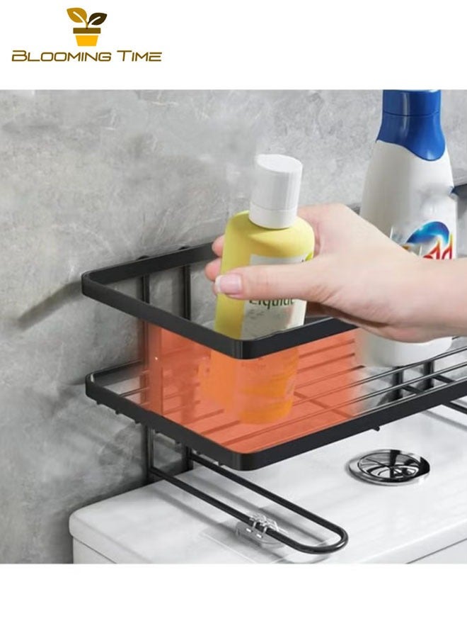 بلومنغ تايم رفوف الحمام ، رفوف المطبخ كونترتوب خالية من لكمة ، رفوف تخزين الحمام ، رفوف المرحاض ، خزانات المياه ، رفوف التخزين فوق المرحاض - Image 4