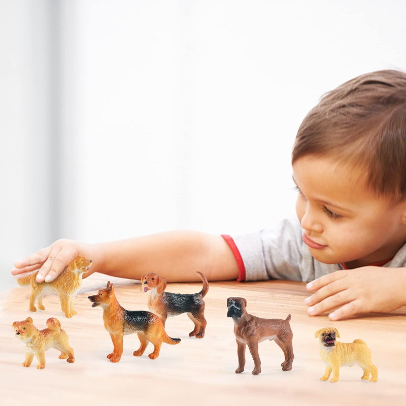 SIENON 12PCS Mini Dog Figurines  Realistic Dog Figures Toy Set  Plastic Puppy Figures  Miniature Dog Animals Toy  Puppy Dog Cake Topper Cupcake Topper  Easter Eggs Birthday for Girls Boys - Image 3