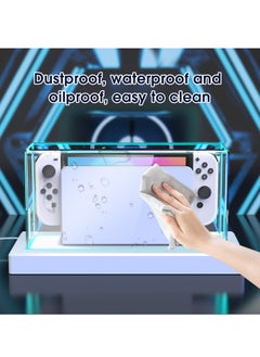 SYOSI Dust Cover for Nintendo Switch/OLED with 16 LED Colors Light Base, Acrylic Clear Display Box Anti-Scratch Waterproof Slim Dock Case, Cool Accessories for Switch  - Image 2