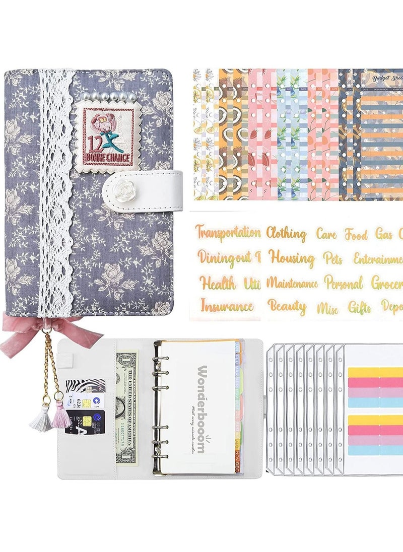 Y&D A6 Budget Binder, Cash Envelopes for Budgeting, Organizer with Label Stickers, Saving Money & Financial Management, Envelope Wallet  - Image 1