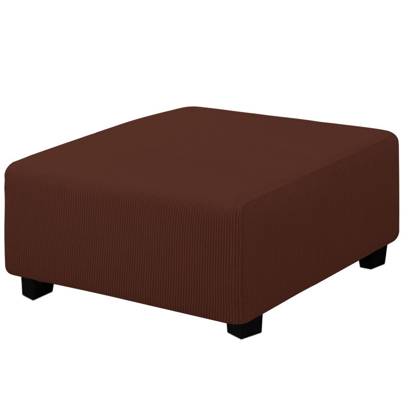 Easy-Going Stretch Square Ottoman Cover 40x40x15 inch Folding Storage Stool Furniture Protector Soft Rectangle slipcover with Elastic Bottom Coffee - Image 1
