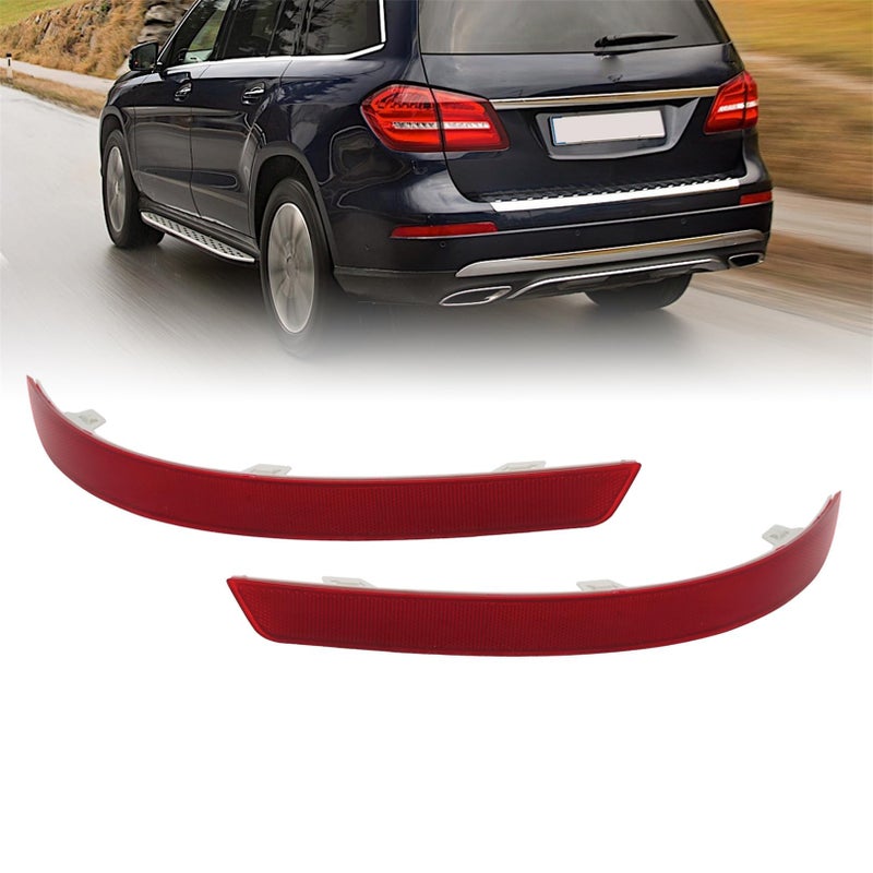 Generic Nakkaa 2PCS Rear Bumper Reflector Strip Compatible with X166 GL450 GL500 GLS450 2013-2016 1668200374 1668200474  - Image 2