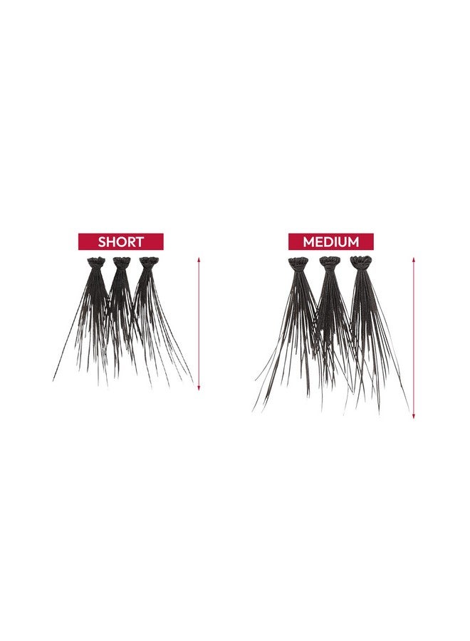 iEnvy False Eyelashes Triple Black Knotted Individual Trio Lashes 3X Volume Reusable Eyelash Clusters (Sm) - Image 5
