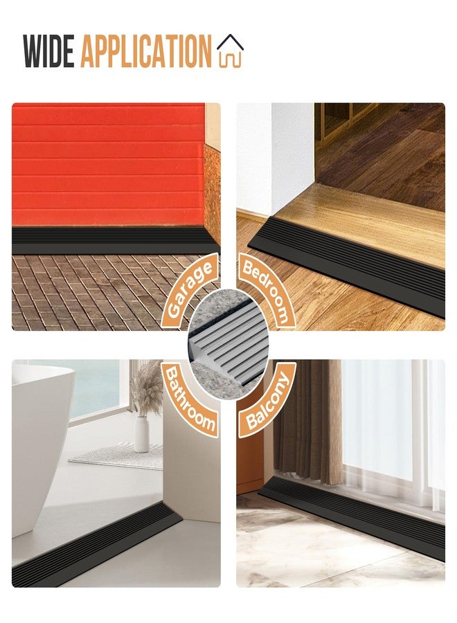 Boiarc 1" Rise Threshold Ramp, 35.4" Wide Natural Rubber Door Ramp Wheelchair Ramp, 1500 LBS Capacity, Non-Slip Solid Rubber Threshold Ramp Used for Thresholds,Doorways and Bathroom - Image 5