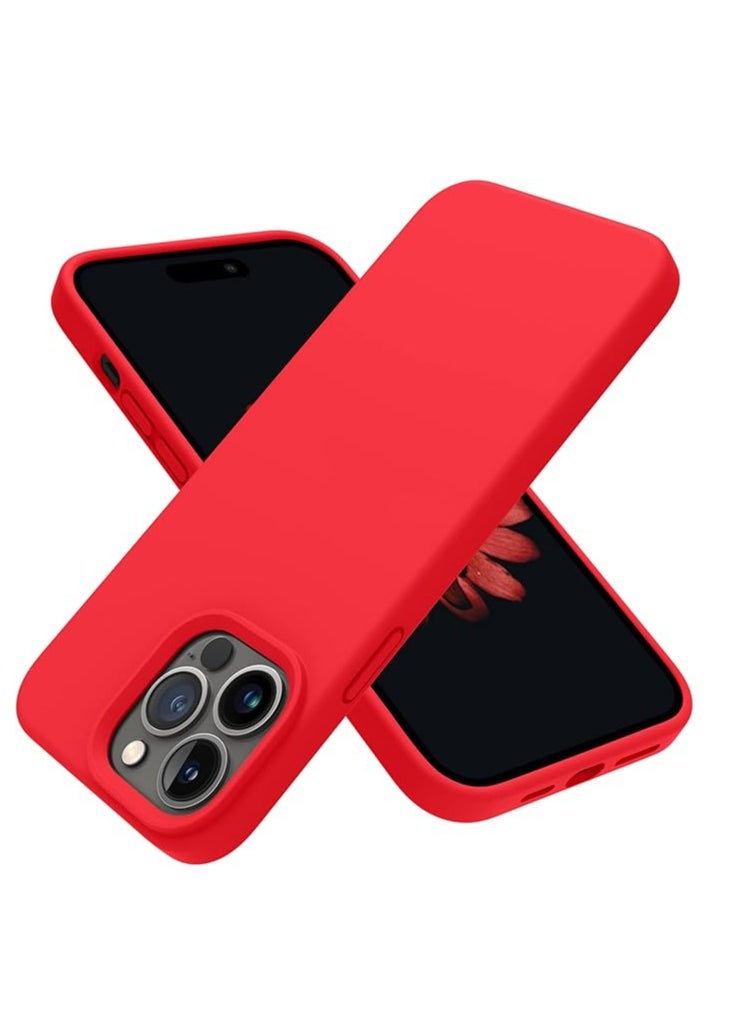 Generic - Case, Silicone Shockproof Slim Thin Phone Case for iPhone 14 Pro Max 6.7 inch (Red) - Image 1