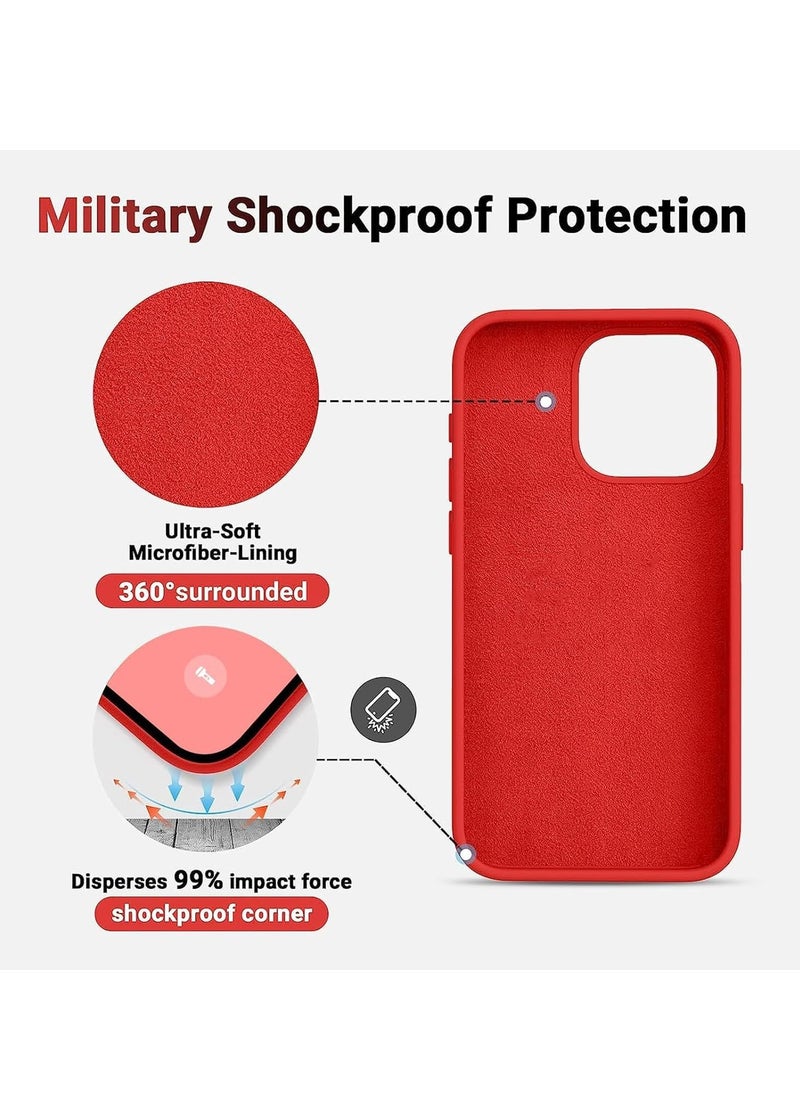 Generic - Case, Silicone Shockproof Slim Thin Phone Case for iPhone 14 Pro Max 6.7 inch (Red) - Image 1