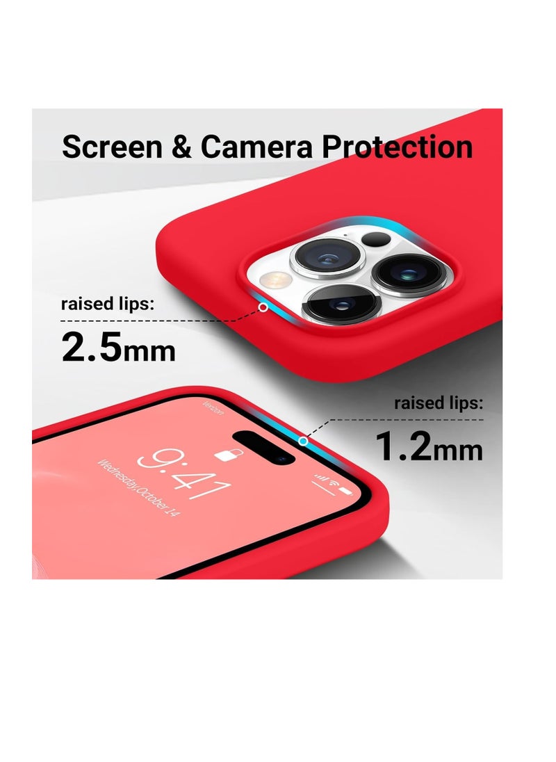 Generic - Case, Silicone Shockproof Slim Thin Phone Case for iPhone 14 Pro Max 6.7 inch (Red) - Image 1