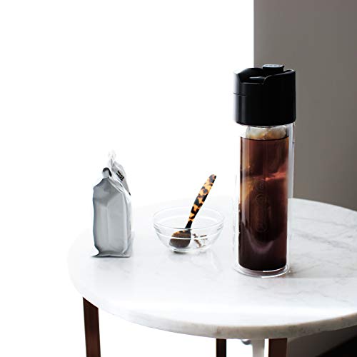 SOMA Double Wall Glass Tea and Coffee Cold Brew Bottle, Black, 12oz (SM18501K) - Image 4