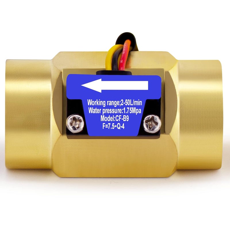 DIGITEN G3/4"Female Thread Water Flow Hall Sensor Switch Flowmeter Counter 2-50L/min - Image 1