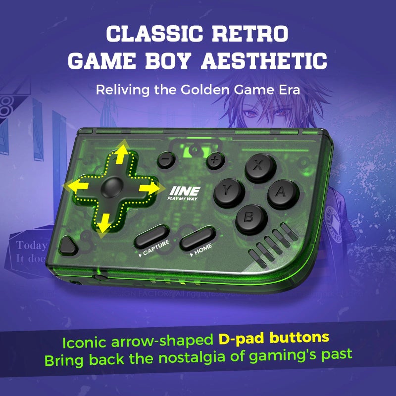 Iine Mini Retro L1013 Switch Mini Controller with Page-Turning for Android iOS Phones and PC, Purple - Image 2