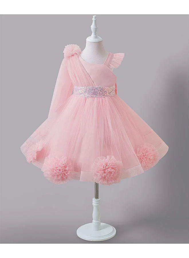 Mark & Mia Mark & Mia Floral Applique and Sequin Embellished Dress - Pink