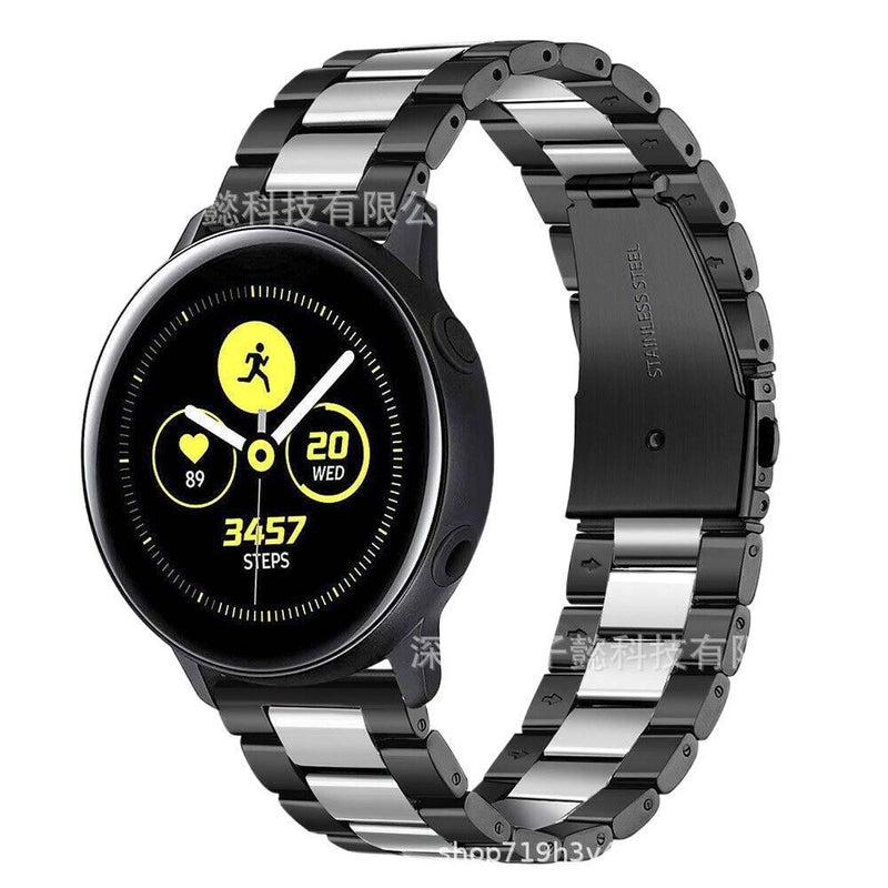 سوار ساعة ذكية باللون أسود قابل للتعديل سوار معدني من الستانلس ستيل متوافق مع Samsung Galaxy Watch 44/45/47mm بملاءمة قابلة للتعديل وحزام بديل - Image 4