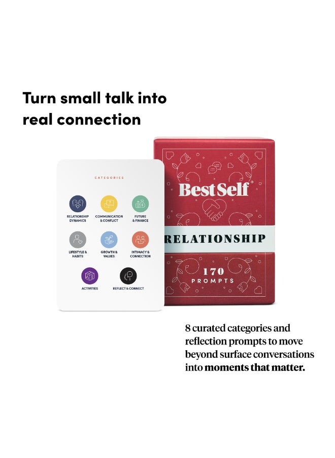 BestSelf Co. Relationship Conversation Cards Game for Couples - 170 Conversation Starter Cards, Date Night Card Game, Communication & Connection Cards, Couples Therapy Questions, Romantic Gift for Husband, Wife, Boyfriend & Girlfriend - Image 5