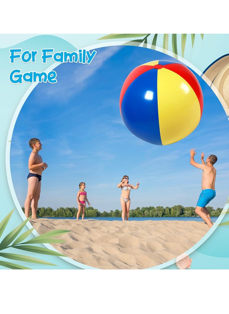 Generic - Giant Beach Ball Large Beach Ball Oversized Inflatable Balls Jumbo Blow up Plastic Inflatable Balls  Summer Pool Party Favors Massive Water Games 39.4in - Image 1