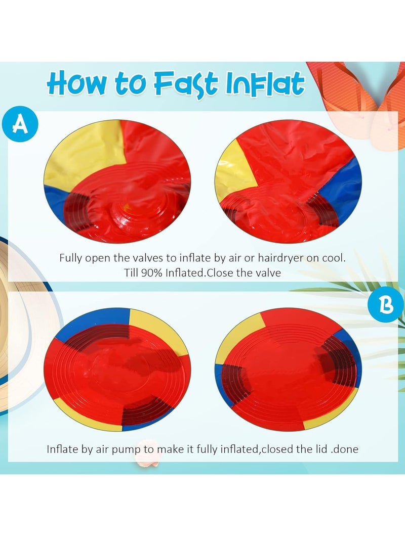Generic - Giant Beach Ball Large Beach Ball Oversized Inflatable Balls Jumbo Blow up Plastic Inflatable Balls  Summer Pool Party Favors Massive Water Games 39.4in - Image 1