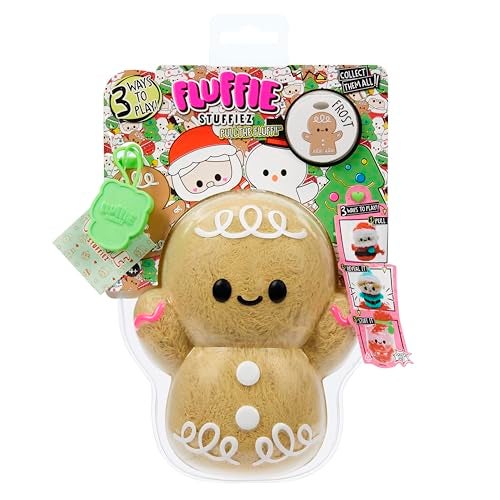 Fluffie Stuffiez Holiday Gingerbread Small Collectible Feature Plush Surprise Reveal Unboxing with Huggable ASMR Fidget DIY Fur Pulling Ultra Soft Fluff - Image 5