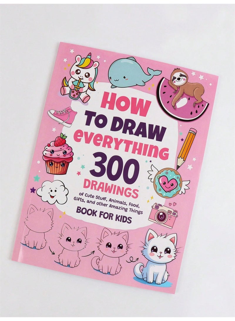 كتاب تعليمي لتعليم الرسم للأطفال: تعلم رسم 300 حيوان لطيف وطعام وأشياء خطوة بخطوة - Image 5