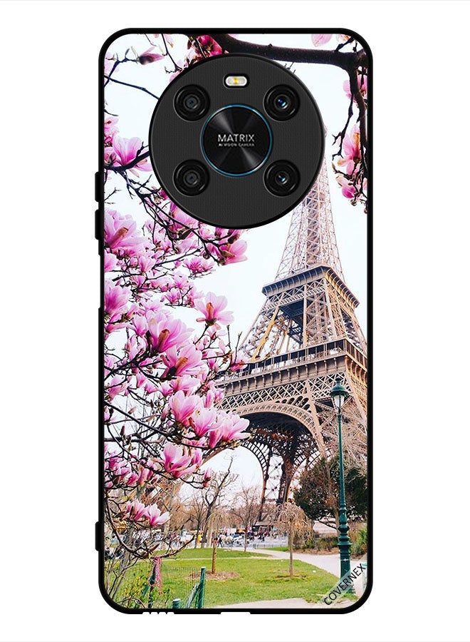 Covernex غطاء حماية لهاتف Honor X9 4G زهور وبرج إيفل - Image 1