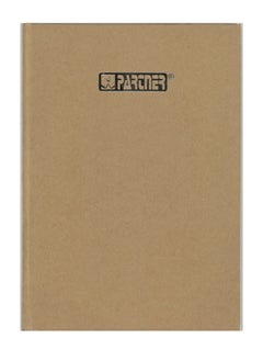 PARTNER 1-Piece A4 Size Hard Cover Ruled Notebook 96 Sheets Kraft Brown Cover  - Image 1