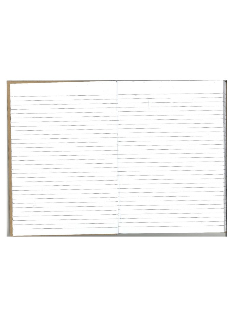 PARTNER 1-Piece A4 Size Hard Cover Ruled Notebook 96 Sheets Kraft Brown Cover  - Image 2
