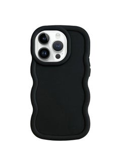 For iPhone 12 Pro Big Wave Puff Shape TPU Phone Case(Black)