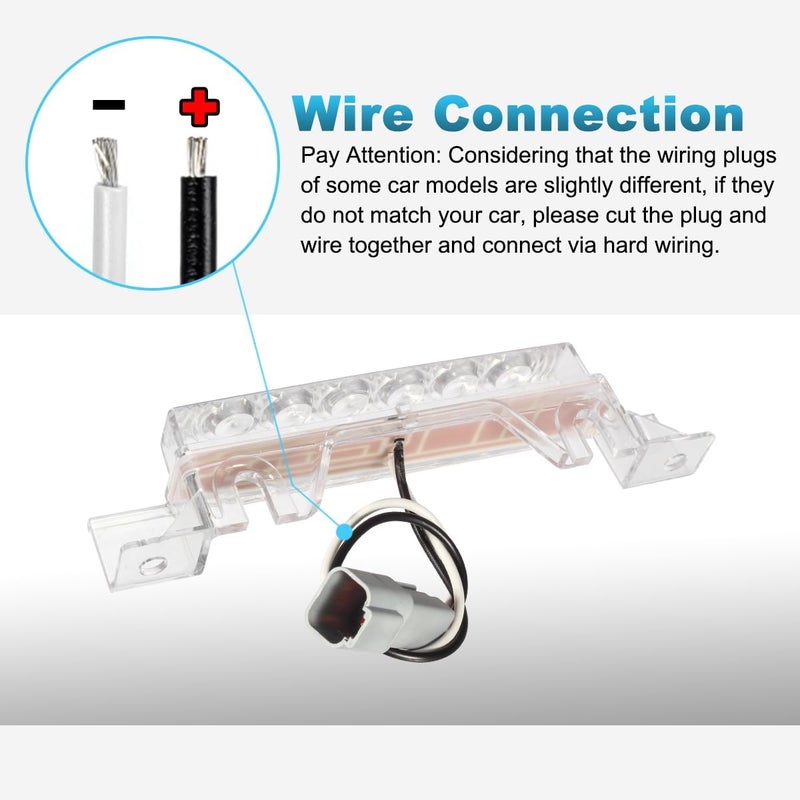 Partsam 5PCS Clear Lens 6LED Amber Cab Light Truck Trailer Top Cab Marker Roof Running Light Waterproof Reflective Lights Assembly Compatible with 2004 VN/2003-2020 VNL Trucks - Image 4