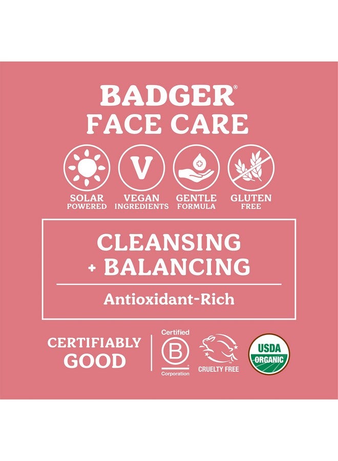 Badger زيت تنظيف الوجه أدجر زيت وجه عضوي معتمد من ورد دمشق منظف زيت الوجه منظف وجه زيت طبيعي زيت تنظيف الوجه الطبيعي زيت تنظيف الوجه 2 أونصة - Image 5