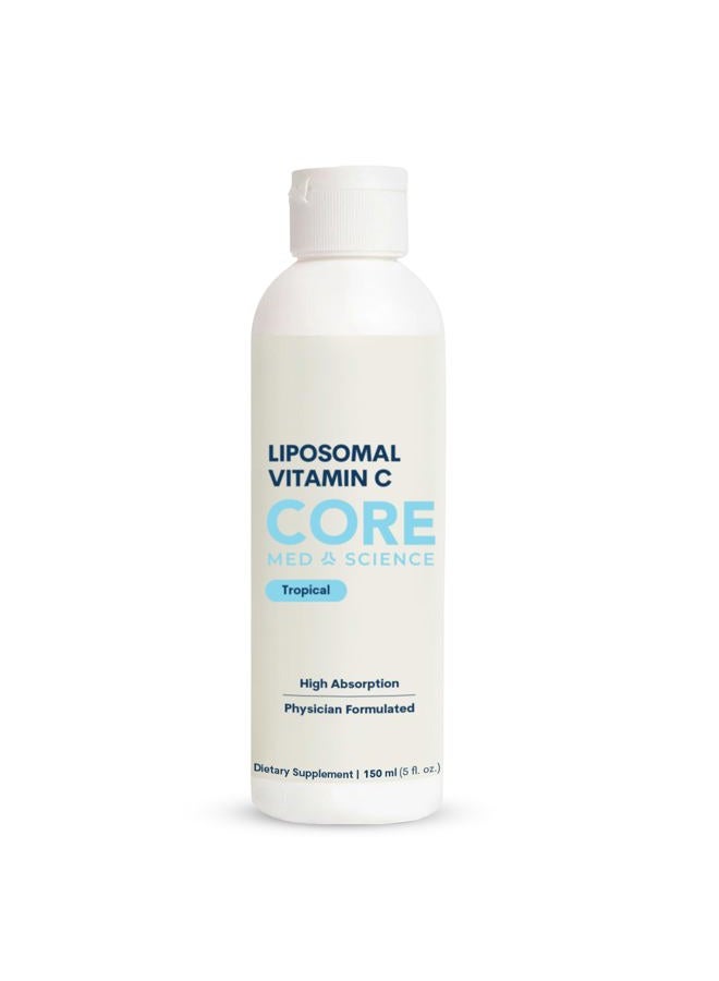 Core Med Science Liposomal Vitamin C 1000 mg Liquid - Formed LIPOSOMES - Original Formula - Quali®-C Vitamin C - Made in The USA - Optimized Absorption - Immune Support - Non-GMO Vegan 30 Servings - Image 1